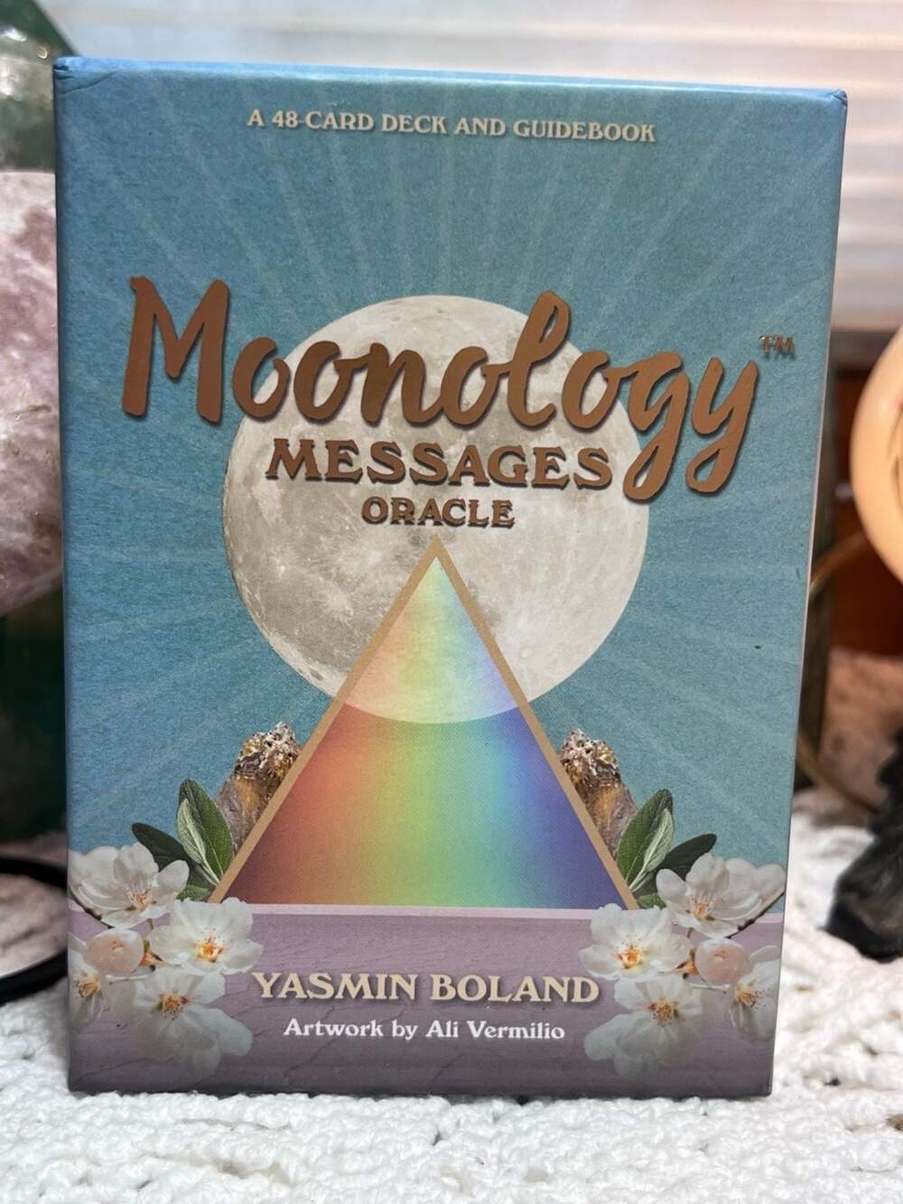 Moonology Messages Oracle Cards  by Yasmin Boland, Full Size Moon Oracle Deck an